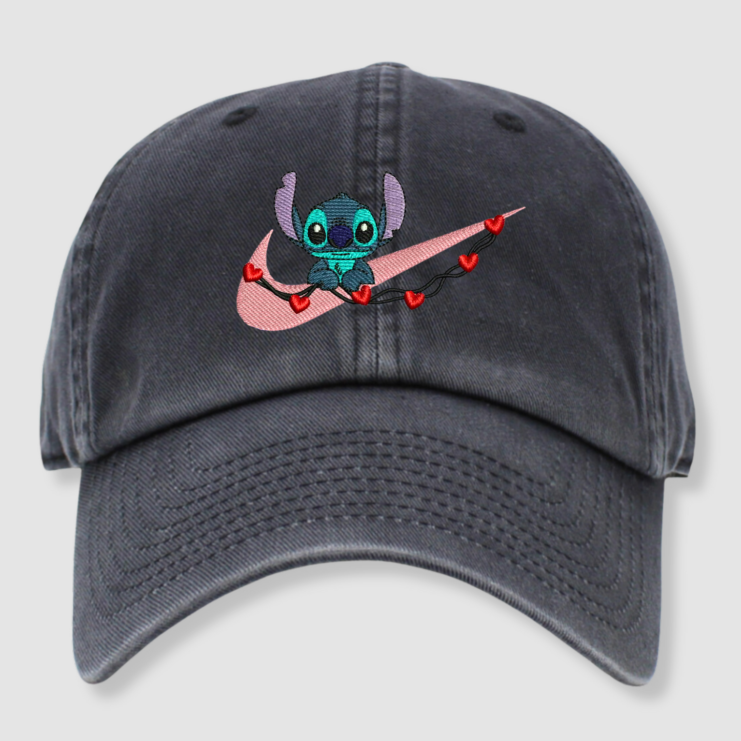 Stitch x Hearts Embroidered Vintage Hat (Lilo & Stitch)