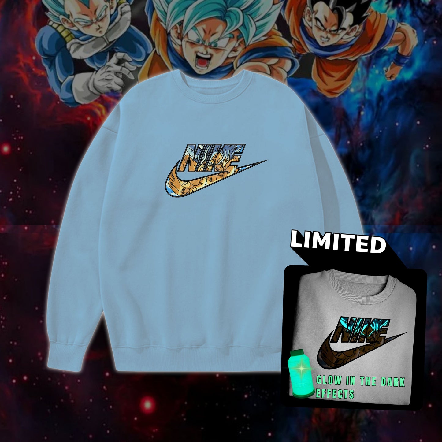 Goku Super Saiyan, Glow in the Dark Sweatshirt (Dragon Ball Z)