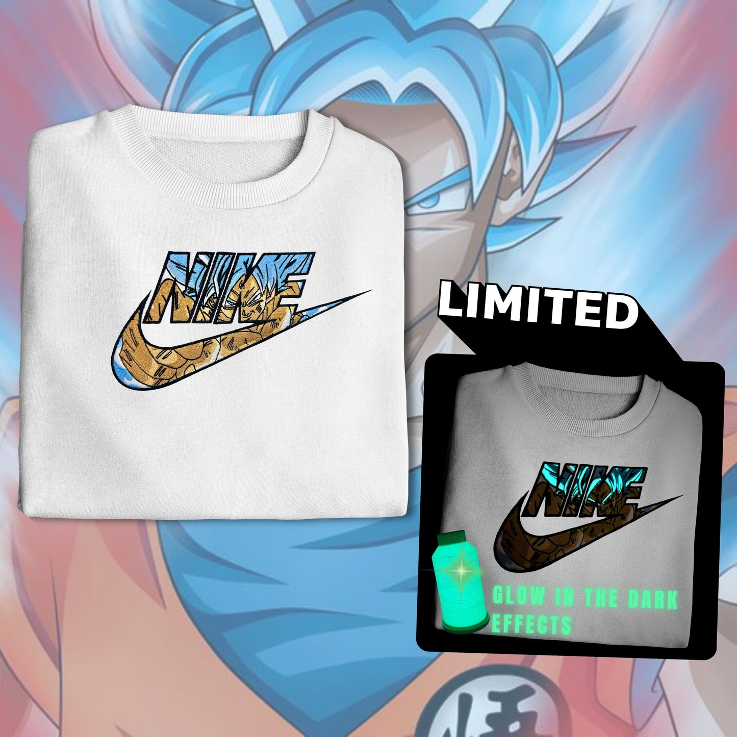 Goku Super Saiyan, Glow in the Dark Sweatshirt (Dragon Ball Z)