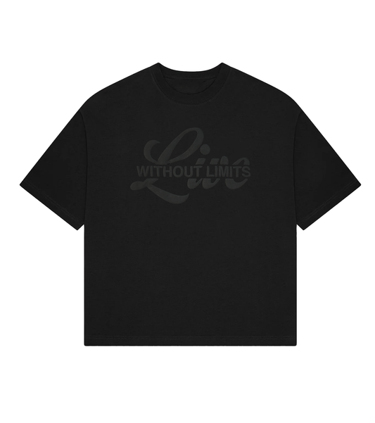 Visionary Club Tee, ZERO LIMITS NYC, black boxy t-shirt, heavyweight 260gsm tee