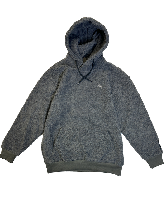 "Sherpa Cocoon" Oversized Hoodie - Charcoal